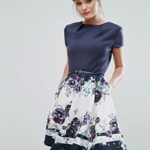 Ted Baker London Stefh Entangled Enchantment Skater Dress